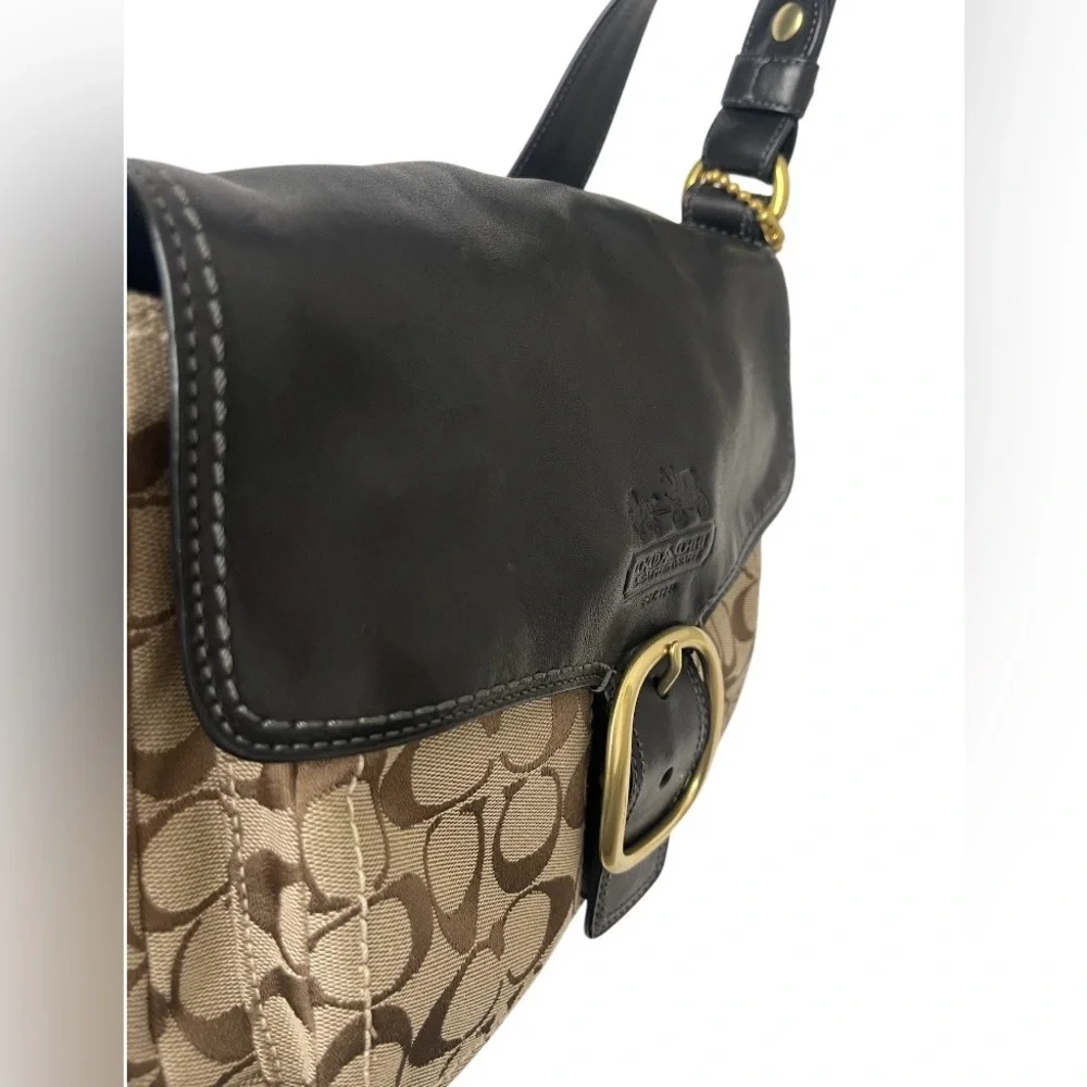 🖤 Y2K Authentic Coach Soho Signature Buckle Flap Shoulder Bag - Picture 7 of 16